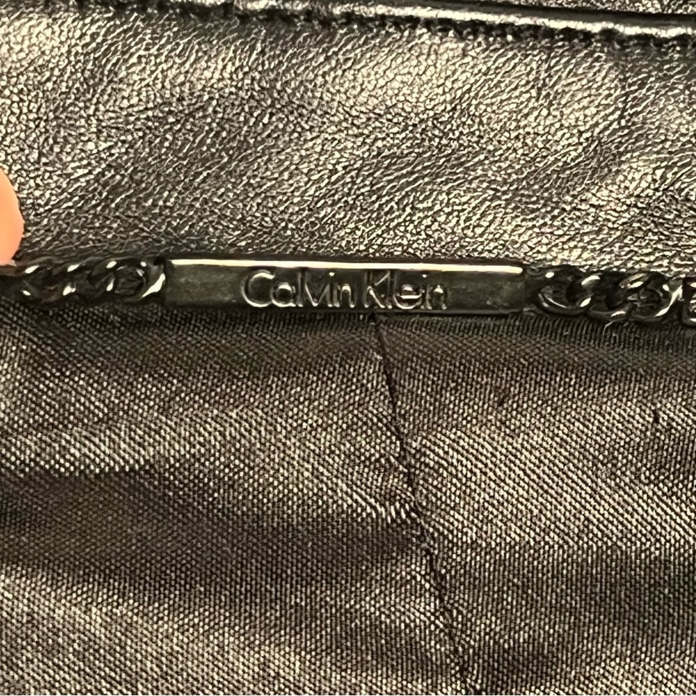 Calvin Klein Women's Sleek Black Leather Jacket - Picture 5 of 9